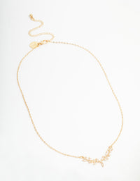 Gold Cubic Zirconia Vine Necklace - link has visual effect only