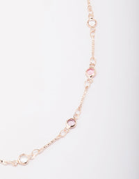 Rose Gold Stone Multi Necklace - link has visual effect only