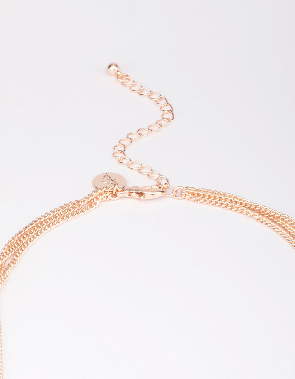 Rose Gold Stone Tassel Necklace