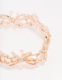 Rose Gold Flower Stretch Bracelet - link has visual effect only
