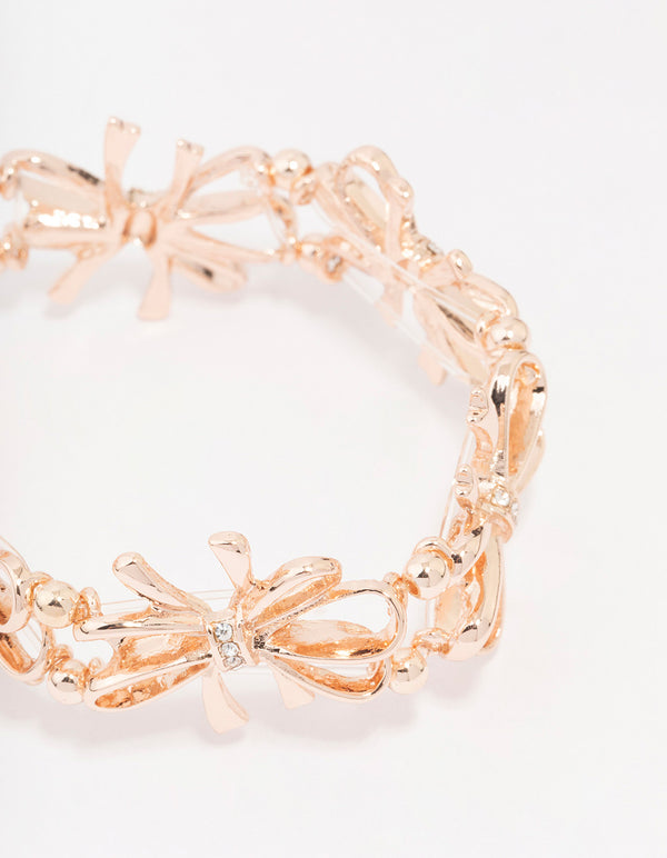 Rose Gold Flower Stretch Bracelet