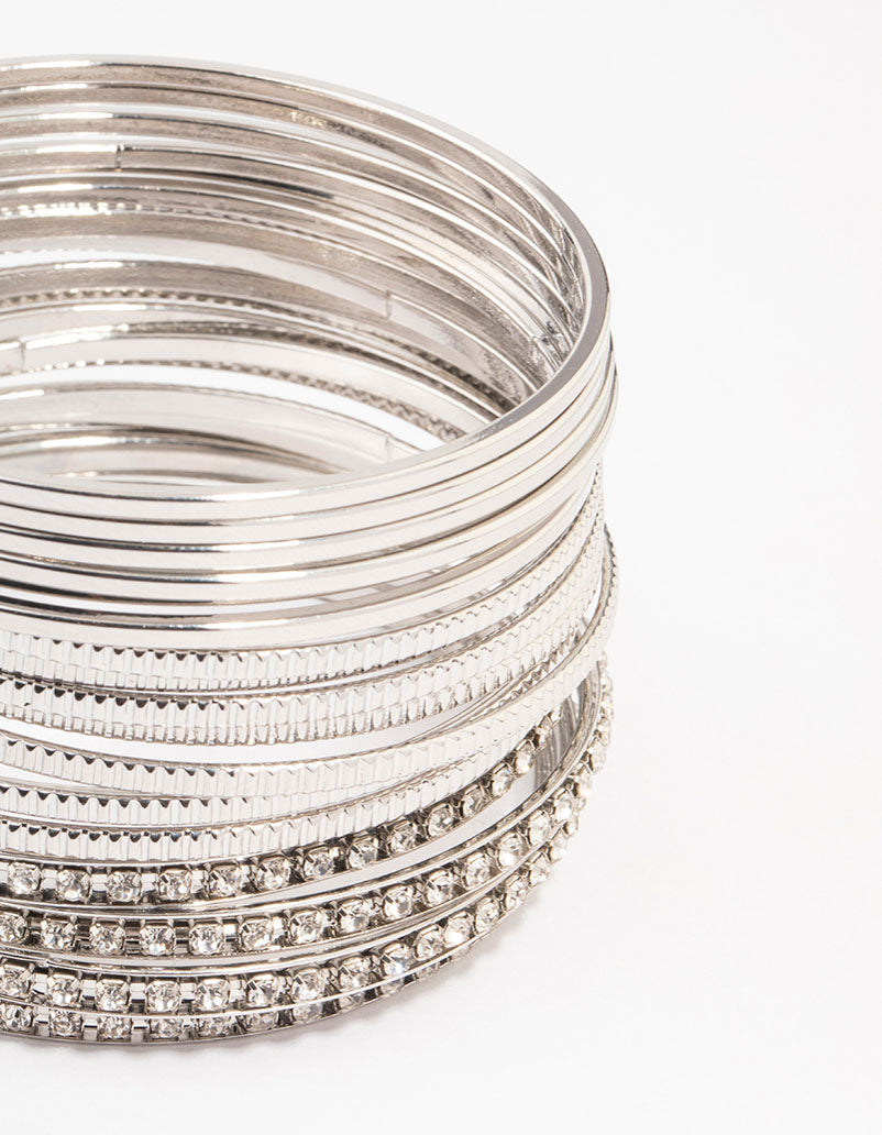 Silver Bangles Multipack