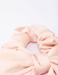 Blush Fabric Stone Bow Hair Scrunchie - link has visual effect only