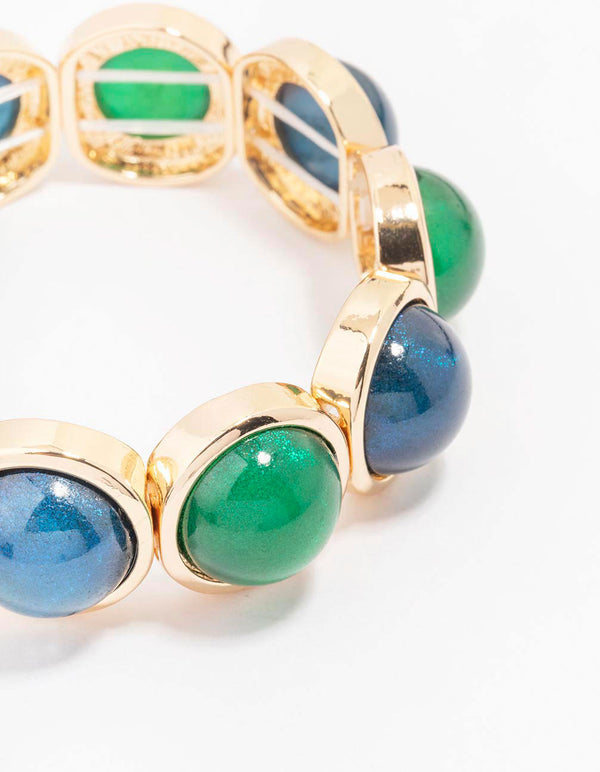 Gold Stretchy Stone Bracelet