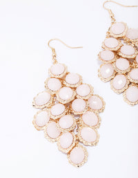 Gold Stone Scale Drop Earrings - link has visual effect only