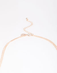 Rose Gold Beaded Layered Necklace - link has visual effect only