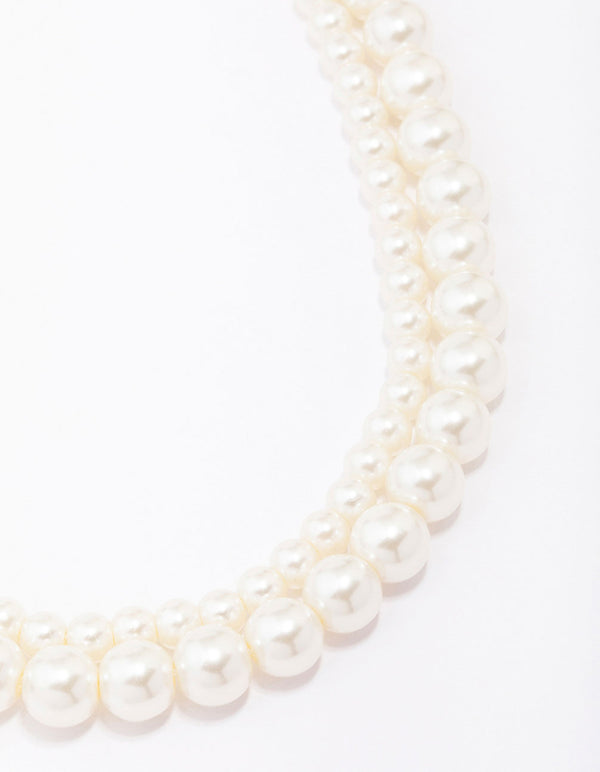 Layered Chunky Pearl Necklace