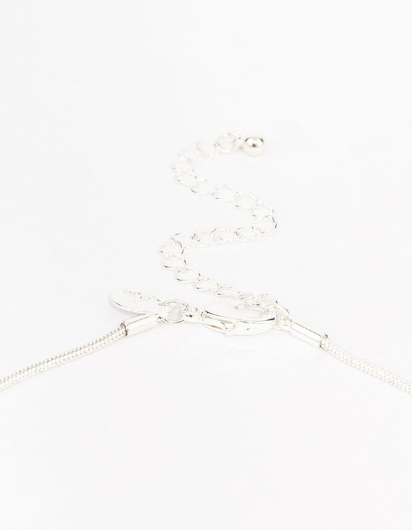 Silver Long Pendant Necklace