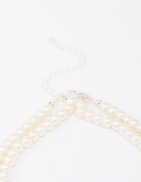Pearl Multi Row Necklace - link has visual effect only