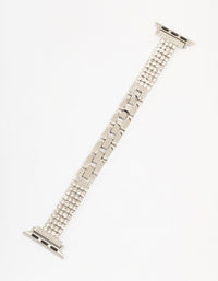 Silver Diamante Watch Strap 38/40/41 mm - link has visual effect only