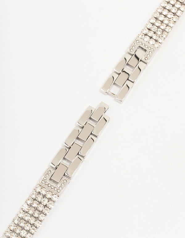 Silver Diamante Watch Strap 38/40/41 mm