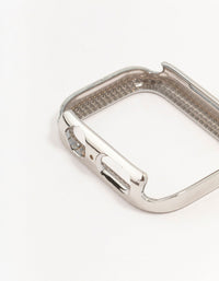 Silver Diamante Encrusted Watch Case 44/45 mm - link has visual effect only