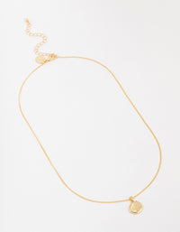 Gold Plated Brass Organic Round Star Pendant Necklace - link has visual effect only