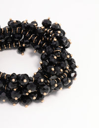 Black Beaded Textured Bracelet - link has visual effect only