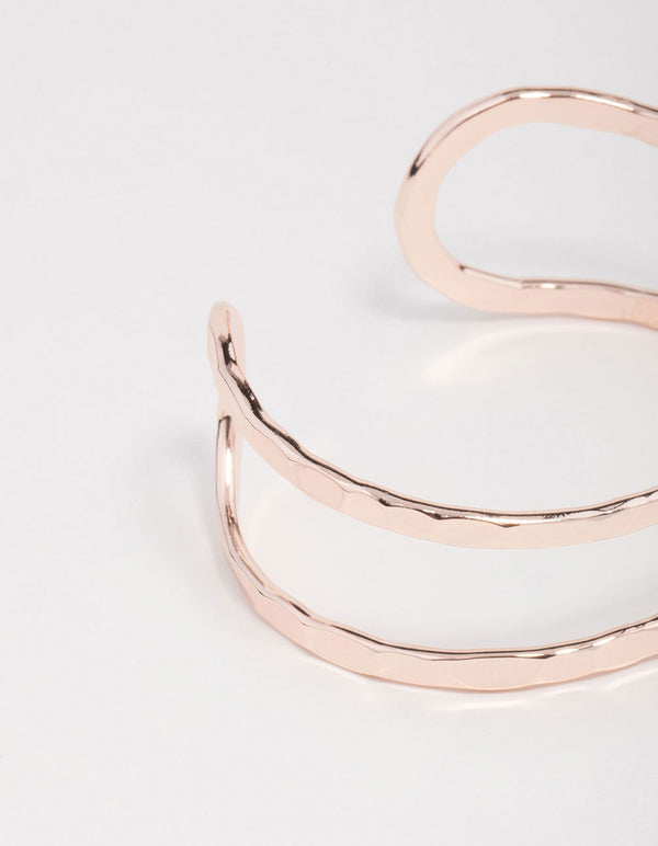 Rose Gold Open Outline Wrist Cuff