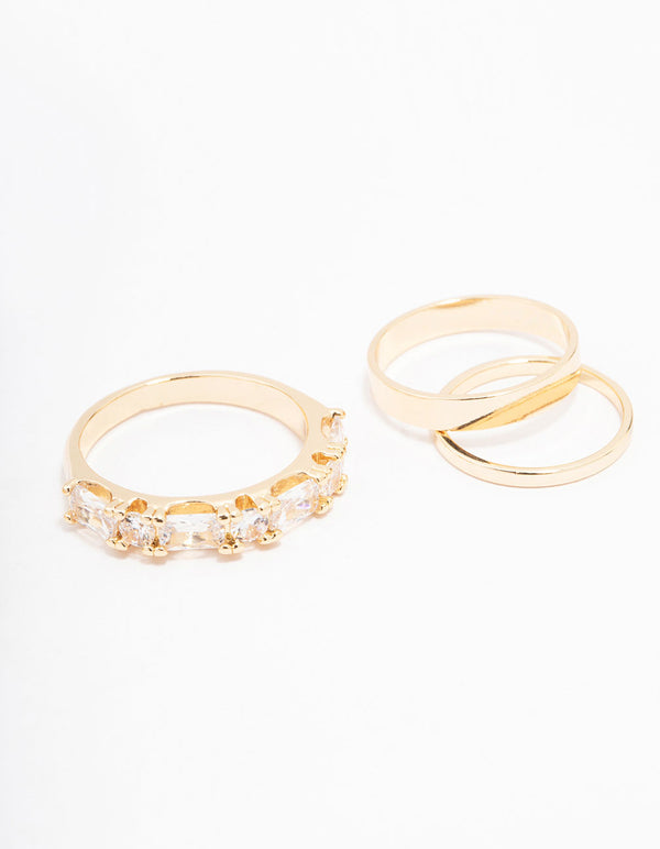 Gold Plated Bling Rings 5-Pack