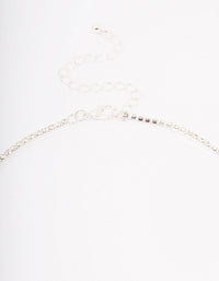 Silver Cubic Zirconia Drop Necklace - link has visual effect only
