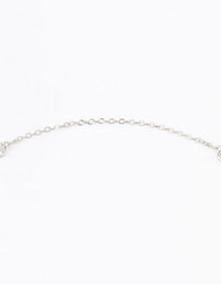Silver Cubic Zirconia Lariat Necklace - link has visual effect only