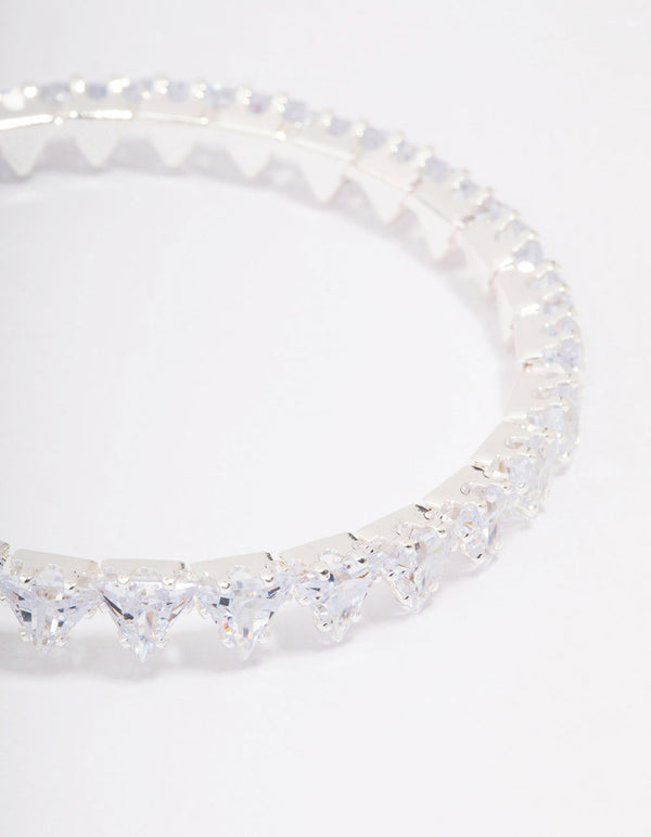 Silver Cubic Zirconia Wrist Cuff