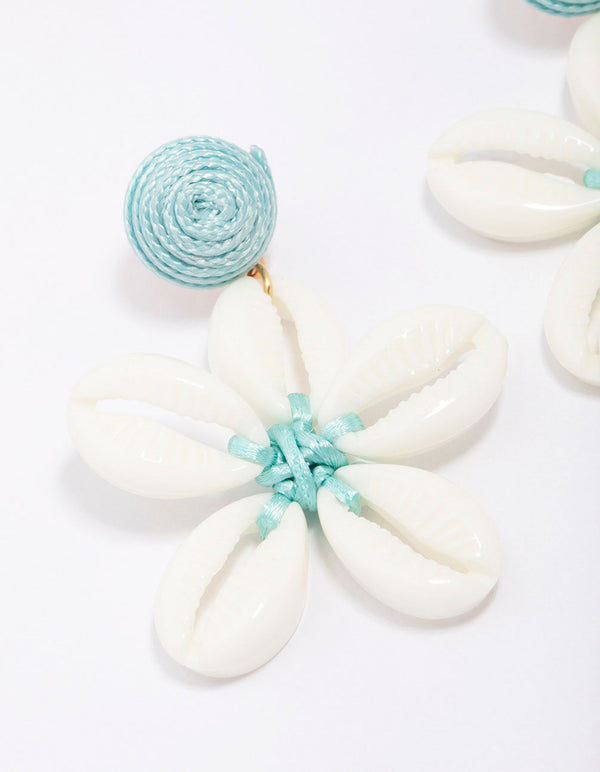 Acrylic Flower Shell Drop Earrings