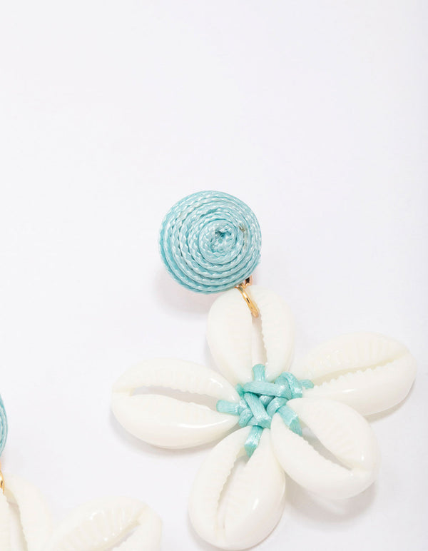 Acrylic Flower Shell Drop Earrings