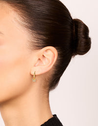 Gold Plated Sterling Silver Cubic Zirconia Butterfly Earrings - link has visual effect only