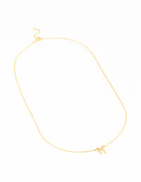 Gold Plated Sterling Silver Cubic Zirconia Bow Necklace - link has visual effect only