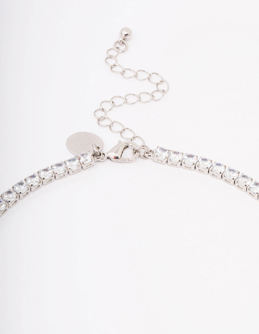 Silver Cubic Zirconia Snake Y-Shape Necklace