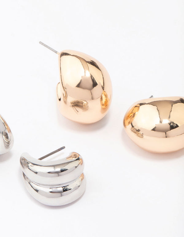 Gold & Silver Hoop Earring Pack