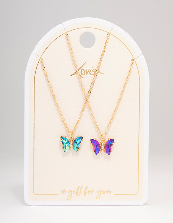 Gold Celestial Butterfly Necklace Pack