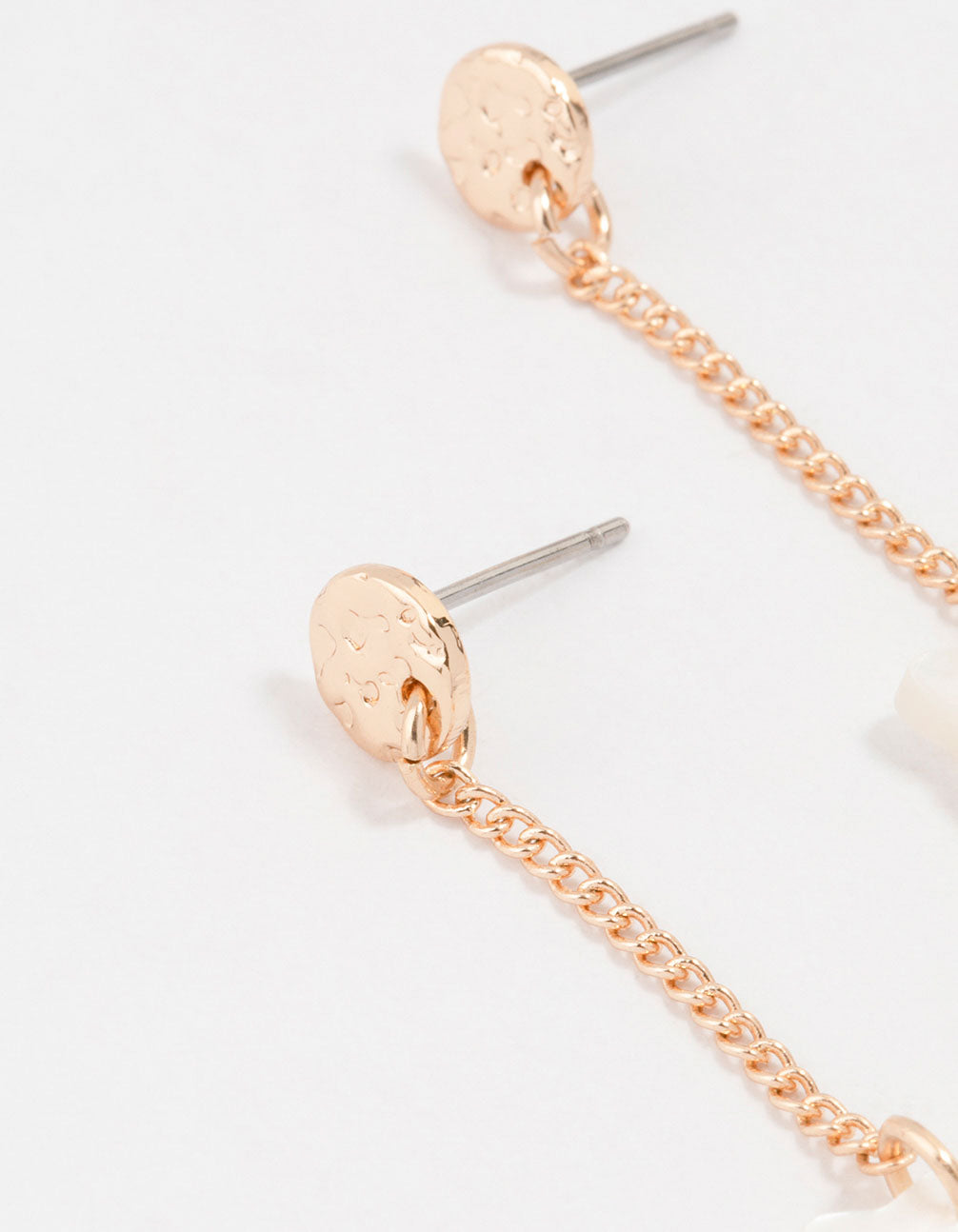 Gold Genuine Shell Cat Drop Earrings