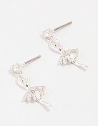 Silver Cubic Zirconia Ballerina Drop Earrings - link has visual effect only