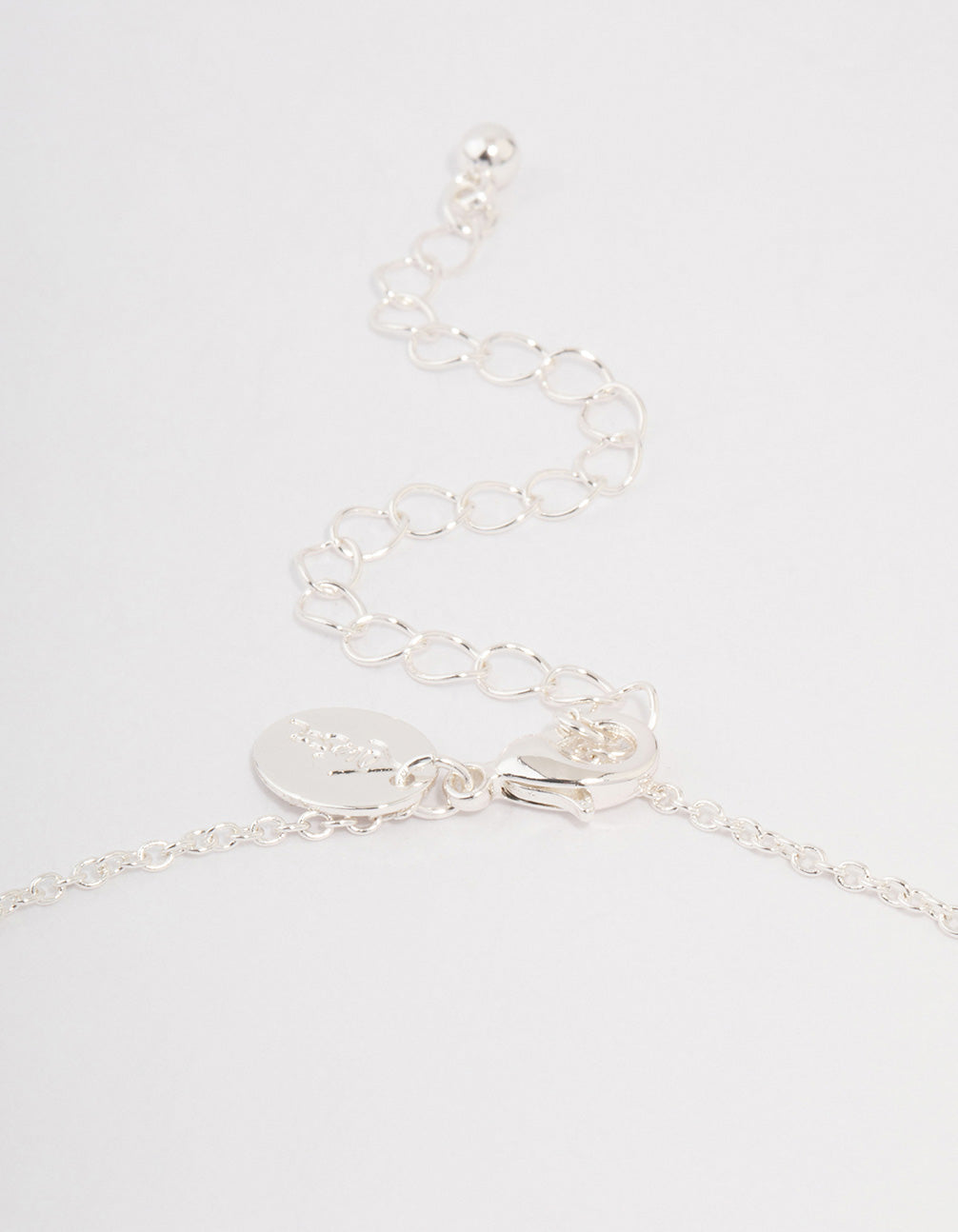 Silver Bunny Ear Pendant Necklace
