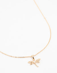Gold Dragonfly Pendant Necklace - link has visual effect only