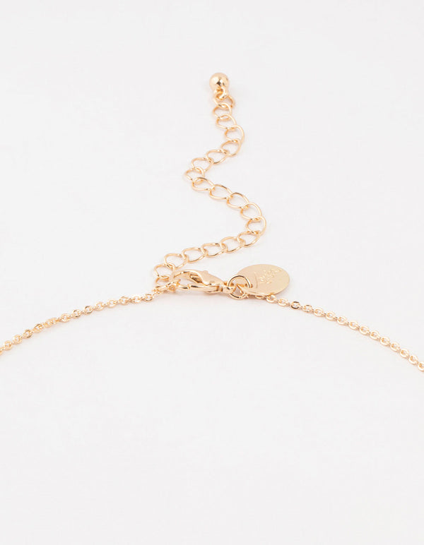 Gold Dragonfly Pendant Necklace