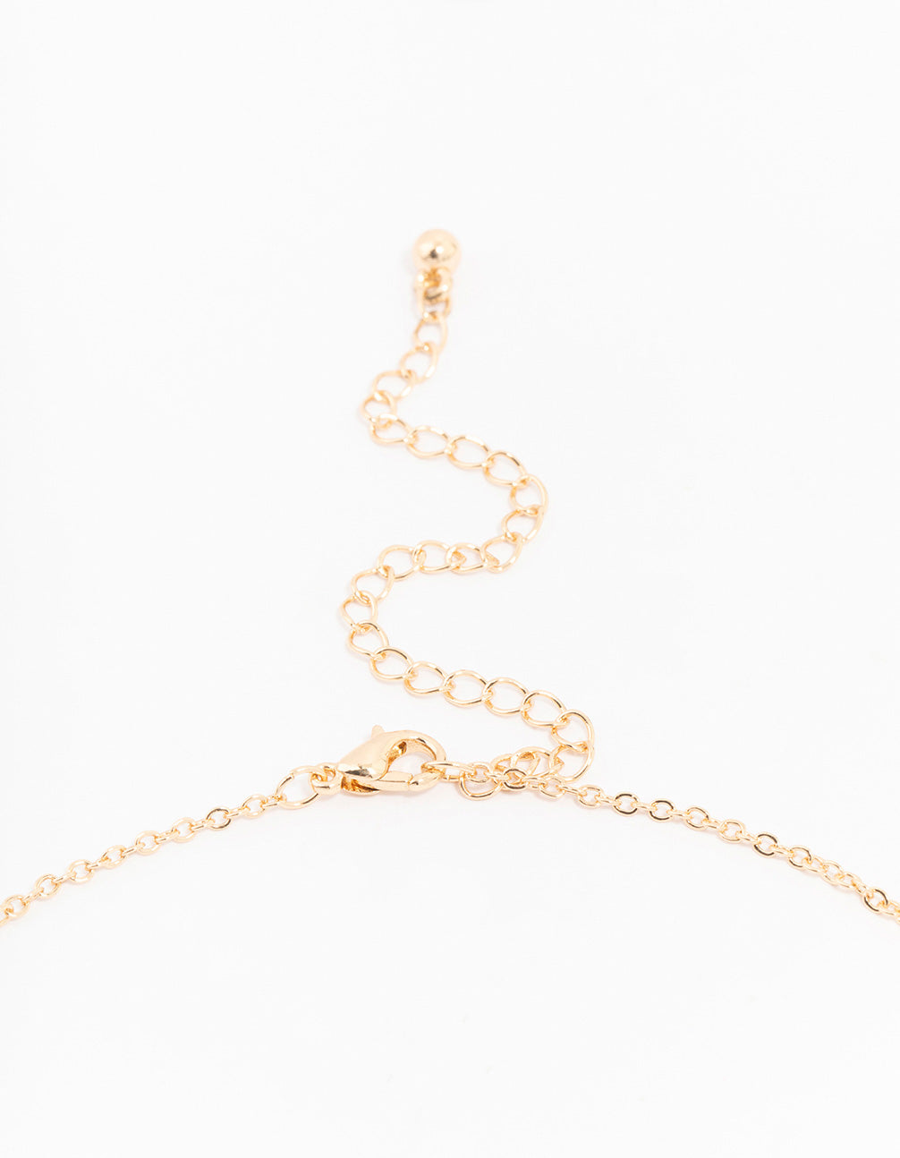 Gold Cubic Zirconia Fine Station Flower Necklace