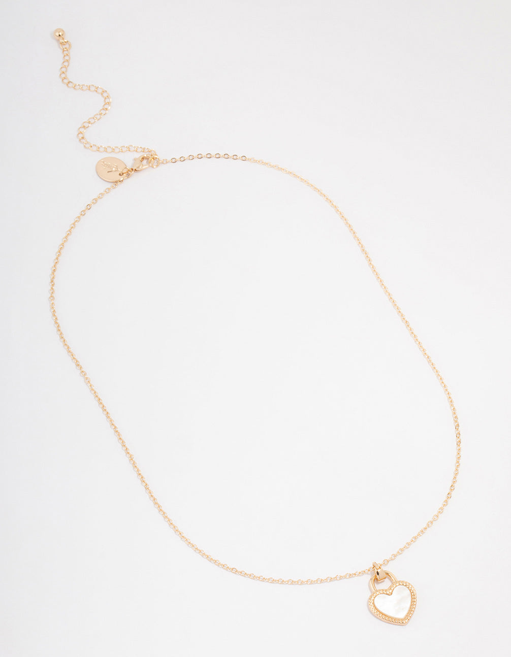 Gold Heart Locket Pendant Necklace
