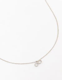 Silver Cubic Zirconia Diamante Infinity Pendant Necklace - link has visual effect only