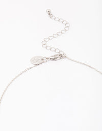 Silver Diamante Cross Pendant Necklace - link has visual effect only
