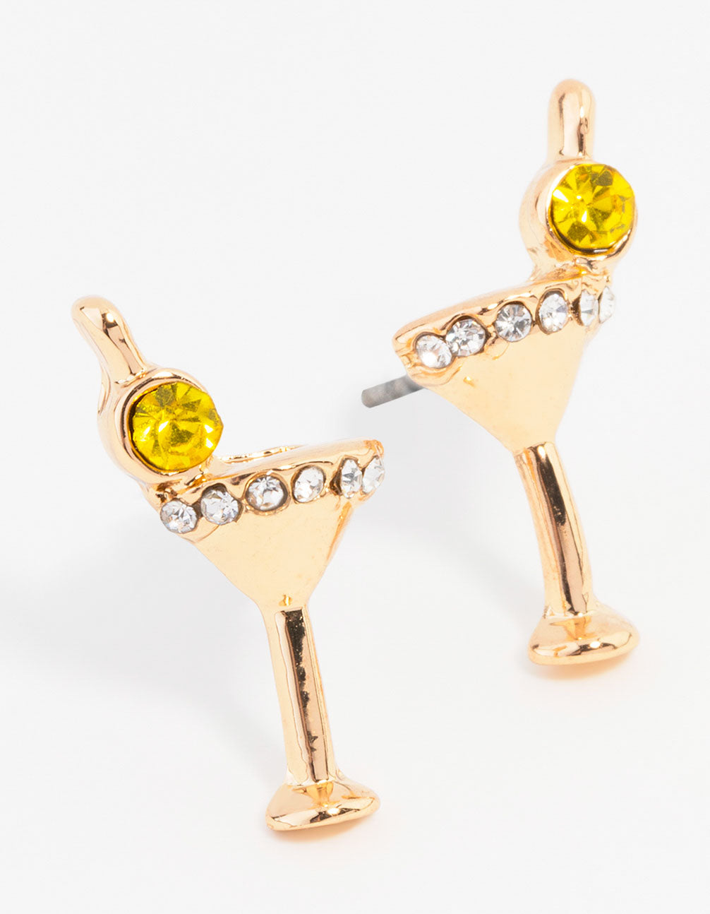 Champagne Bottle Earrings For Women Eye Candy LA Cubic Zirconia Champagne Bottle Drop Earrings On SALE Wine Glass Earrings