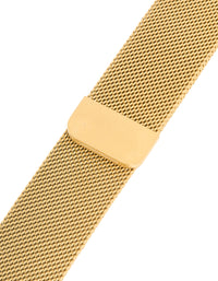 Gold Plated Stainless Steel  Mesh Watch Strap 38/40/41 - link has visual effect only