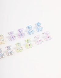 Rhodium Gummy Bear Earring 8-Pack - link has visual effect only