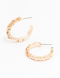 Rose Gold Diamante Pear Hoop Earrings - link has visual effect only