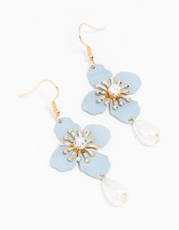 Blue Feather Dreamcatcher Drop Earrings - link has visual effect only