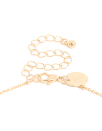 Gold Ball Chain O Ring Necklace - link has visual effect only