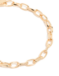 Gold Chain Link & Pearl Bracelets 2-Pack - link has visual effect only