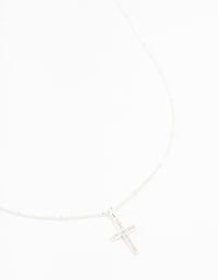 Silver Plated Pave Cubic Zirconia  Necklace - link has visual effect only