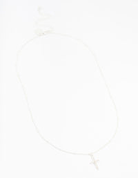 Silver Plated Pave Cubic Zirconia  Necklace - link has visual effect only