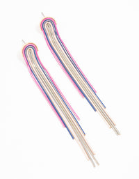 Rainbow Waterfall Drop Earrings - link has visual effect only