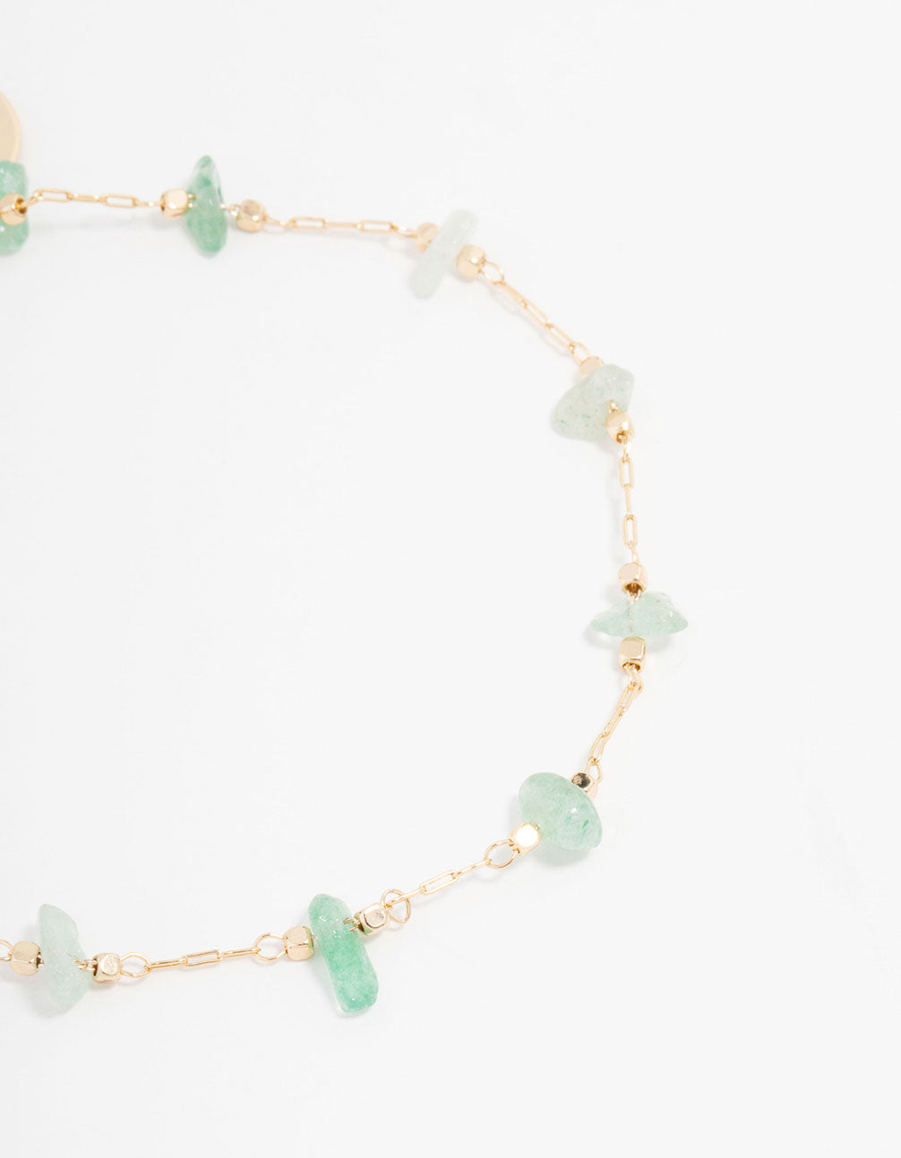 Gold Plated Semi Precious Station Toggle Bracelet